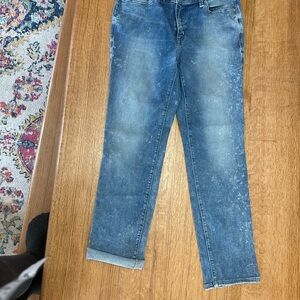 Lane Bryant EUC straight leg lightly mineral washed cropped jean sz 12W